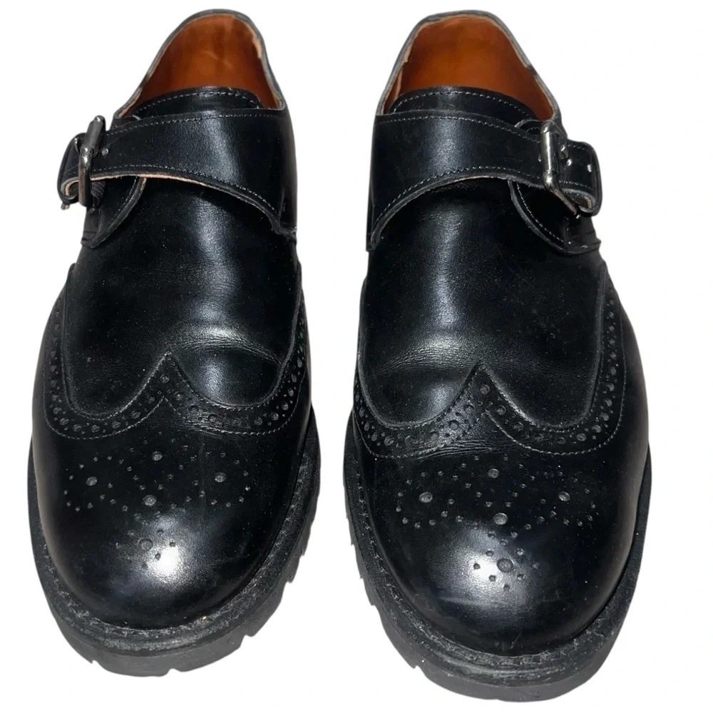 EUC Allen Edmonds Men’s Black Tate Leather Monk Strap Oxfords Dress Shoes Size 8
